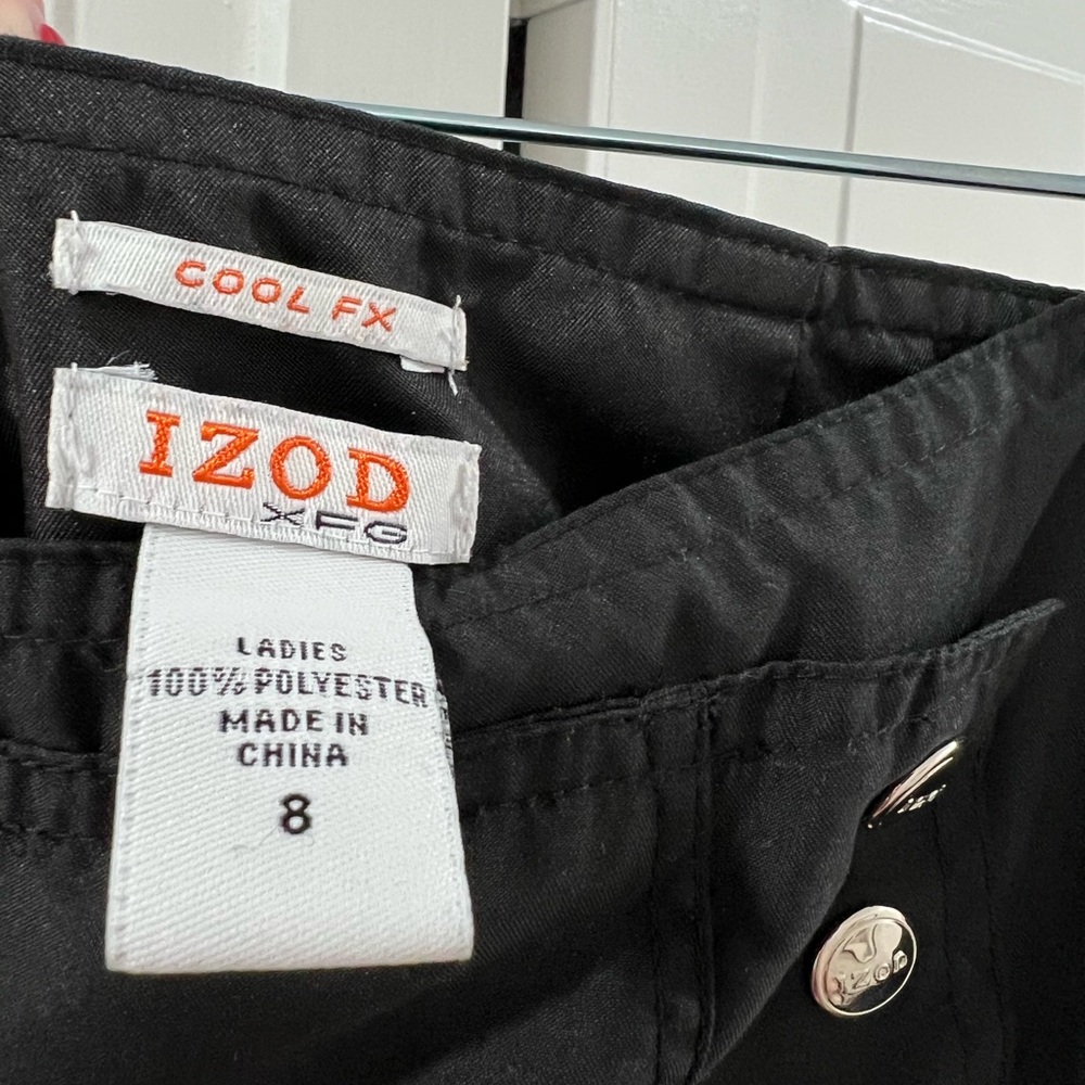 Izod Black Skort with Silver Button Accents - Picture 3 of 5